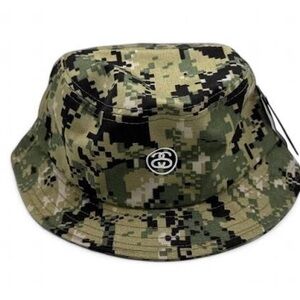Stussy Men’s  Digital Camo Bucket Hat Cordura Green Tan Black NWT SS link NEW
